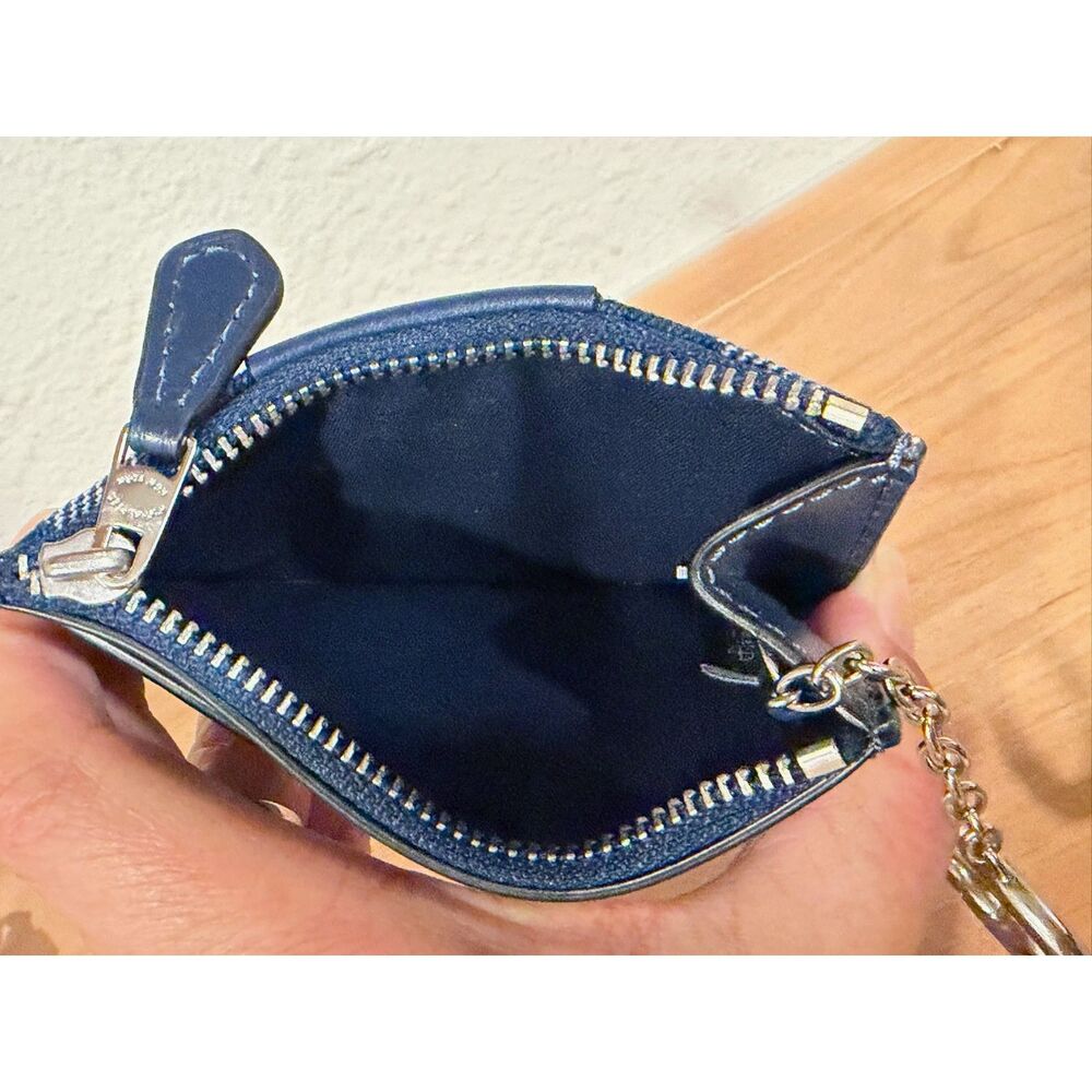 Coach Essential Mini ID Card Case In Signature Denim EUC - Picture 5 of 6